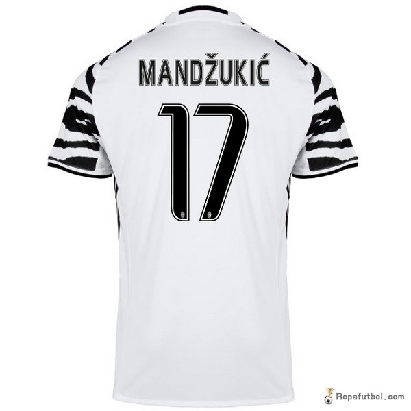 Camiseta Juventus Replica Tercera Ropa Mandzukic 2016/17 Blanco